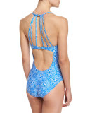 Tile We Meet Again Printed One-Piece Swimsuit
