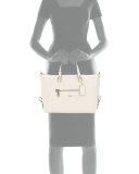 Primrose Leather Satchel Bag, Chalk