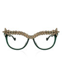 Decadent Ones Cat-Eye Optical Frames, Jade