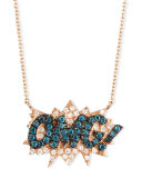 18K Rose-Gold OMG! Pop Art Pendant Necklace