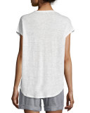 Short-Sleeve Henley Cocoon Shirt