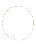 Seed Scattered Dangling Circle Necklace in 14K Rose Gold
