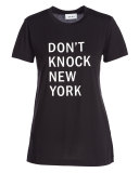 Don't Knock New York Jersey Tee. Black
