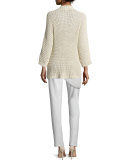 Ribbed Long Cardigan