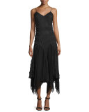Marty's Girlfriend Silk Handkerchief Dress, Black