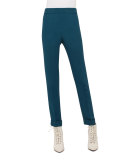 Chris Elasticized-Waist Silk Pants, Seabiscuit