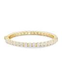 18K Yellow Gold Diamond Eternity Bangle, 16.24 TCW