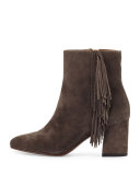 Jodi Suede Fringe Bootie, Smoke