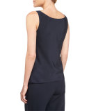Silk Bias Tank, Ink