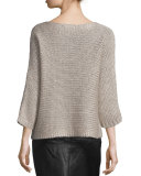 Fisher Project 3/4-Sleeve Hand-Knit Box Top 