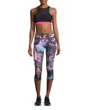 Tempest Rose Core Capri Leggings, Multicolor
