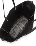 Rockstud Rolling Medium Reversible Tote Bag, Black