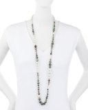 Long Glass Pearl Necklace