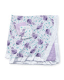 Two-Piece Burp Cloth Set, White/Purple
