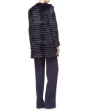Asymmetric Ruffle Tank, Aubergine