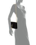 Monogram Medium Tassel Crossbody Bag, Black