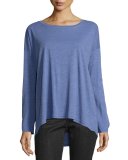 Long-Sleeve Slubby Organic Jersey Top