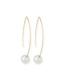 Gold-Plate Pearly Threader Earrings