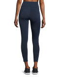 Paneled High-Rise Leggings, Navy