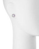 Gray Pearl Stud Earrings, 10mm