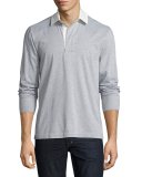 Melange Rugby Pullover, Gray