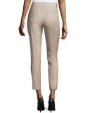 Treeca Cl. Continuous Cropped Pants, Gray Khaki