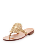 Georgica Cork/Metallic Thong Sandal, Gold