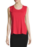Scoop-Neck Tank, Red 