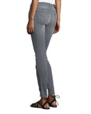 The Icon Skinny Ripped Ankle-Zip Jeans, Mando