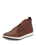 Textured Leather Chukka Boot, Brown