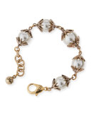 Electra Pearly Crystal Cap Bracelet