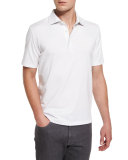 Short-Sleeve Polo Shirt, White