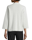 3/4-Sleeve Grid Kimono Jacket 