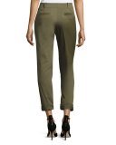 Coach Cuffed Twill Pants, Olive