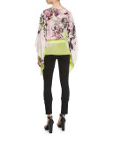 Belted Floral Caftan/Kimono Top