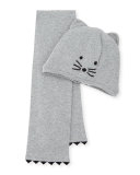 Baby Hat and Scarf Set, Gray