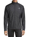 Isotherm Line-Print Weather-Resistant Running Jacket, Black