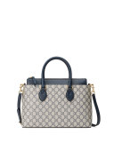 GG Supreme Small Tote Bag, Beige/Blue