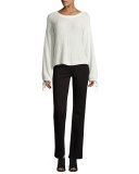 Lesya Tie-Sleeve Sweater, Natural