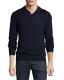 Long-Sleeve Merino Wool Polo Shirt
