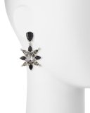 Tropical Bloom Crystal Drop Earrings