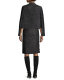 Layla Jacquard Sleeveless Sheath Dress, Caviar/Frost