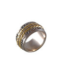 18K Gold & Sterling Silver Band Ring