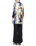 Hand-Painted Silk-Blend Devore Cardigan 
