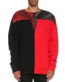 Paz Long-Sleeve Colorblock Wing T-Shirt, Black/Red