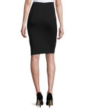 Milano Jersey Pencil Skirt, Black