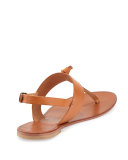 Bastia Leather Thong Sandal, Natural