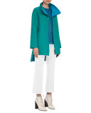 Carlos Straight-Leg Cropped Pants, Moonstone