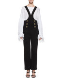 Virgin Wool Overalls, Black