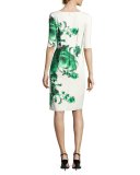 Floral Scuba Cocktail Dress